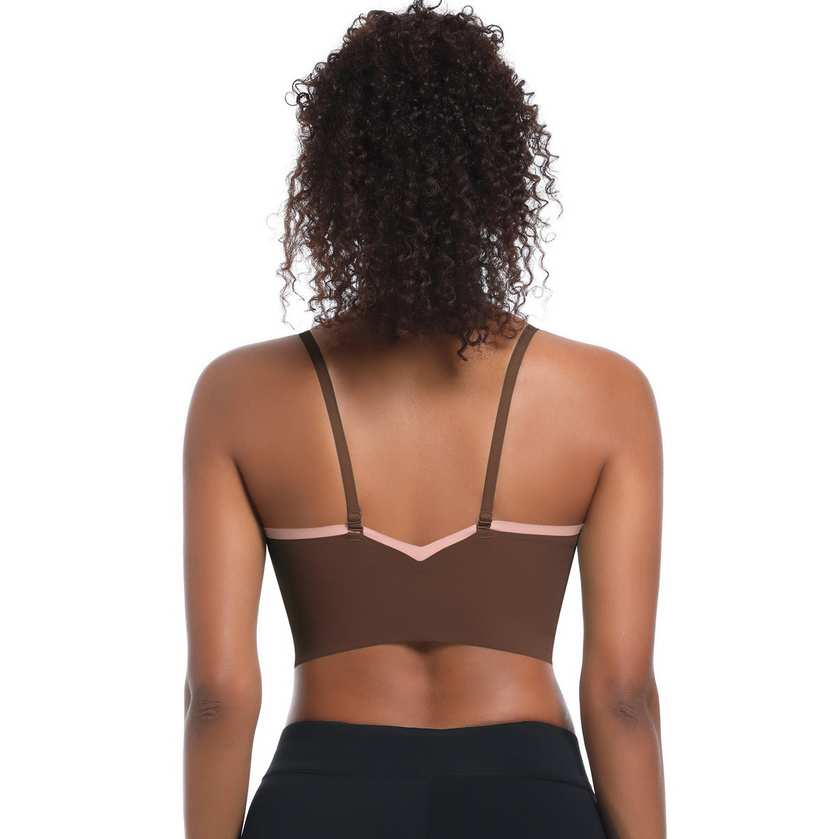 Custom  Sports bra gathered cross straps beautiful back two-tone yoga bra running fitness vest for women