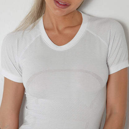 Custom New seamless vest yoga clothes female quick-drying dance rhythm fitness clothes tops sports morning exercise running short sleeves female