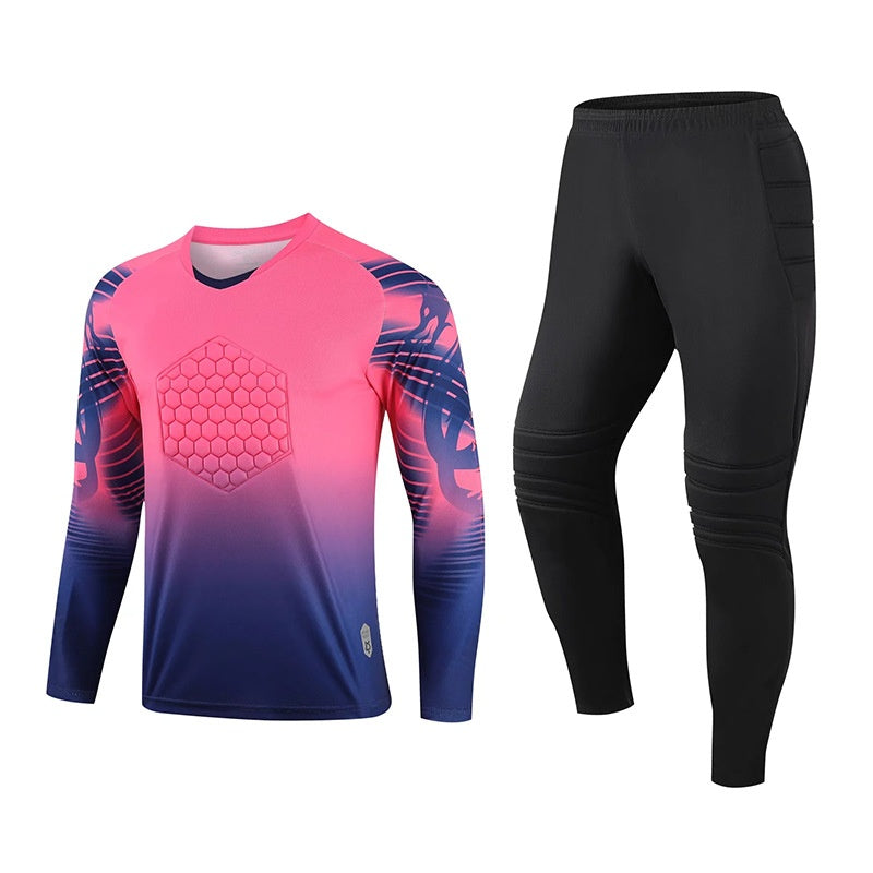Custom Goalkeeper uniform football goalkeeper clothing tight anti-collision long-sleeved protective jersey