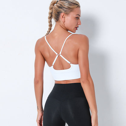 Custom quick-drying yoga vest suspenders multi-color beautiful back outdoor professional sports running seamless fitness bra
