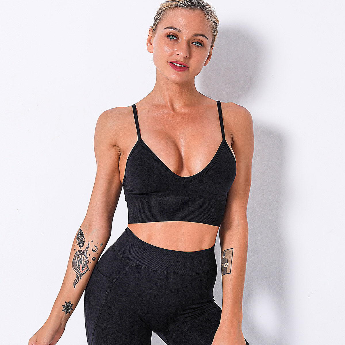 Custom quick-drying yoga vest suspenders multi-color beautiful back outdoor professional sports running seamless fitness bra