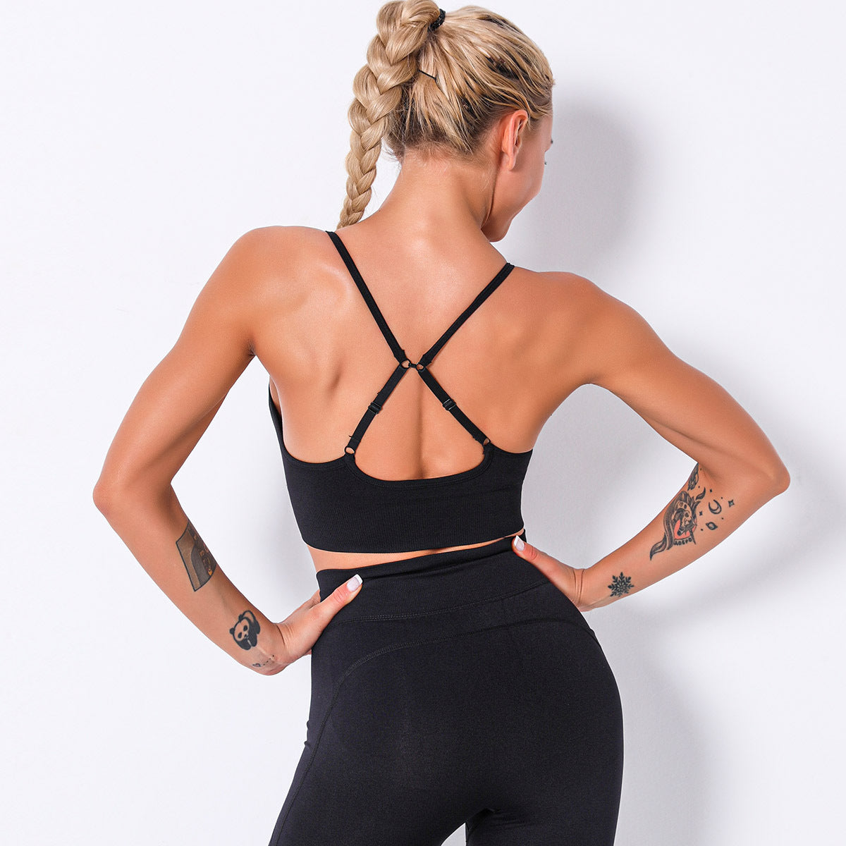 Custom quick-drying yoga vest suspenders multi-color beautiful back outdoor professional sports running seamless fitness bra