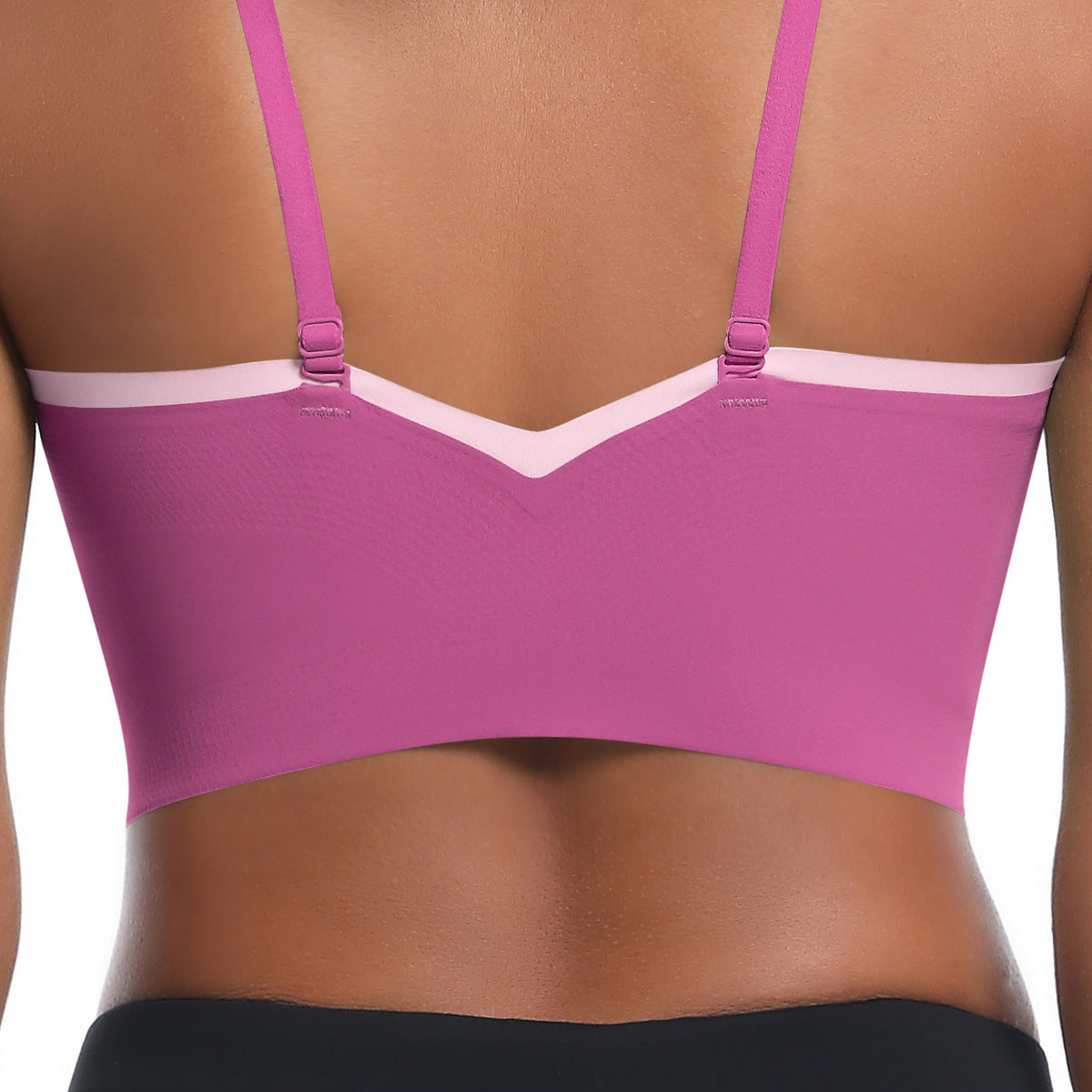 Custom  Sports bra gathered cross straps beautiful back two-tone yoga bra running fitness vest for women