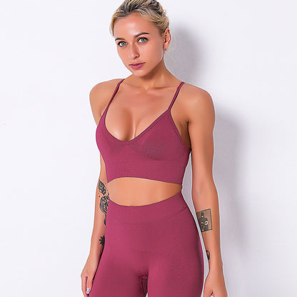 Custom quick-drying yoga vest suspenders multi-color beautiful back outdoor professional sports running seamless fitness bra