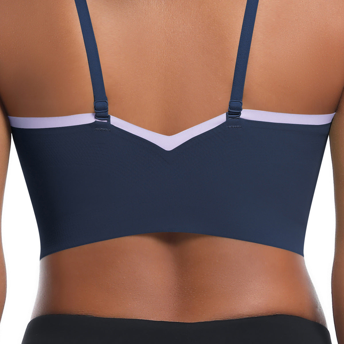 Custom  Sports bra gathered cross straps beautiful back two-tone yoga bra running fitness vest for women