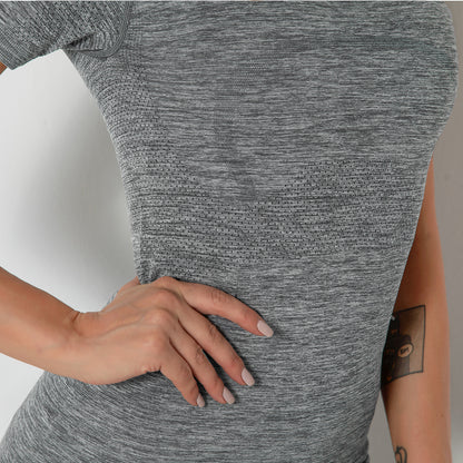 Custom New seamless vest yoga clothes female quick-drying dance rhythm fitness clothes tops sports morning exercise running short sleeves female