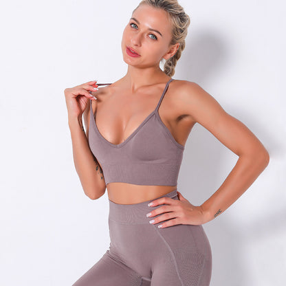 Custom quick-drying yoga vest suspenders multi-color beautiful back outdoor professional sports running seamless fitness bra