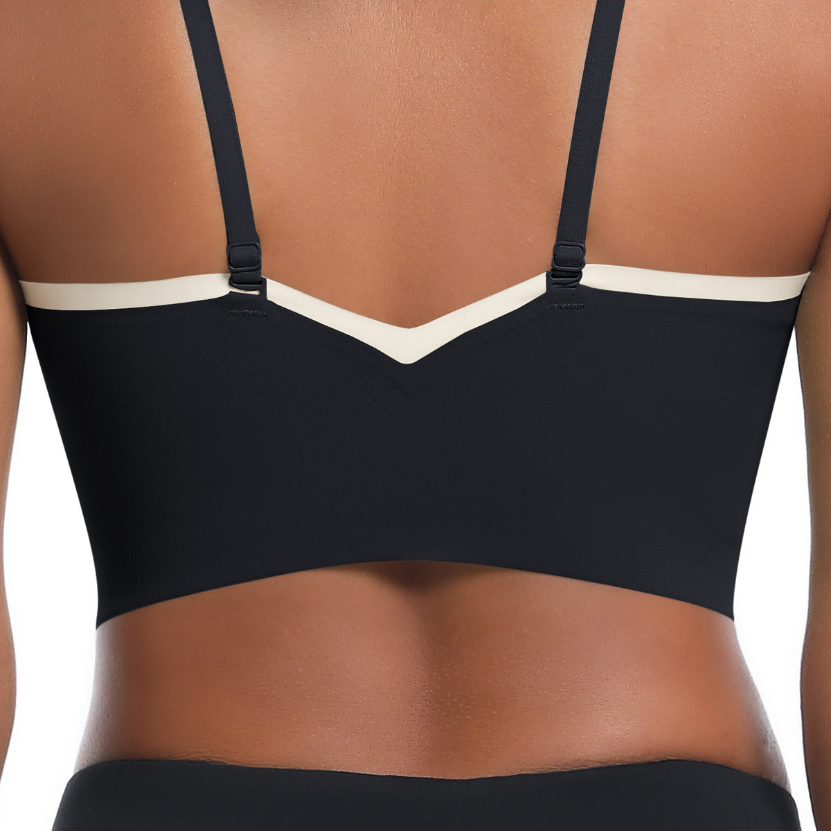 Custom  Sports bra gathered cross straps beautiful back two-tone yoga bra running fitness vest for women