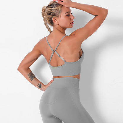 Custom quick-drying yoga vest suspenders multi-color beautiful back outdoor professional sports running seamless fitness bra