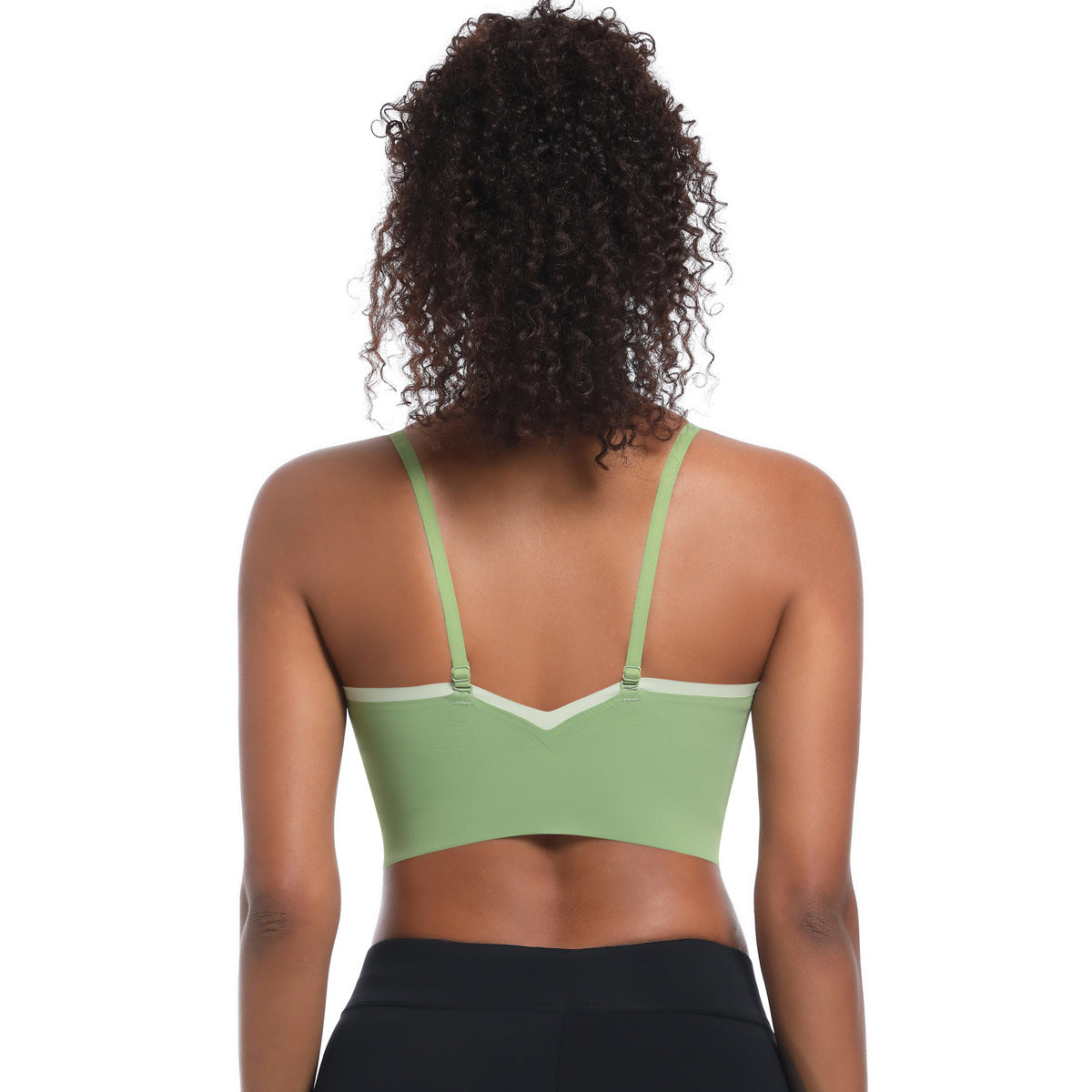 Custom  Sports bra gathered cross straps beautiful back two-tone yoga bra running fitness vest for women