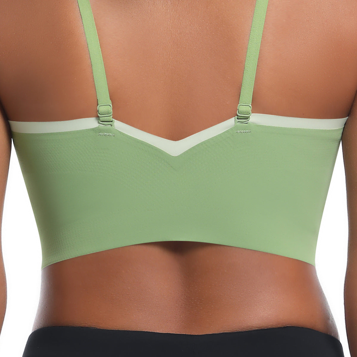 Custom  Sports bra gathered cross straps beautiful back two-tone yoga bra running fitness vest for women