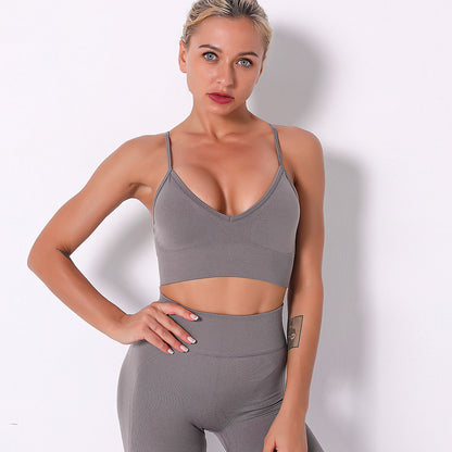 Custom quick-drying yoga vest suspenders multi-color beautiful back outdoor professional sports running seamless fitness bra