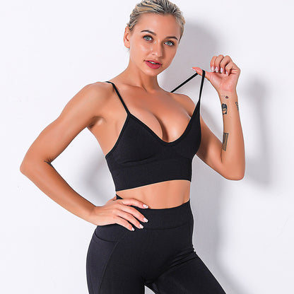 Custom quick-drying yoga vest suspenders multi-color beautiful back outdoor professional sports running seamless fitness bra